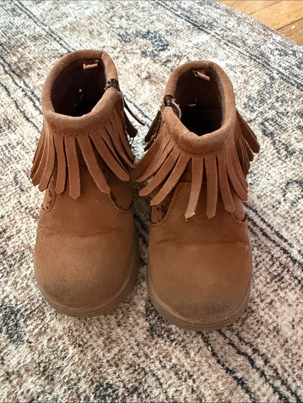 Carter’s Brown Fringe Ankle Boots - Suede Toddler Shoes Size 7